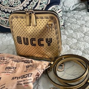 ❌SOLD❌Pre owned Gucci Guccy Sega Script Dome Mini Crossbody Shoulder Bag
